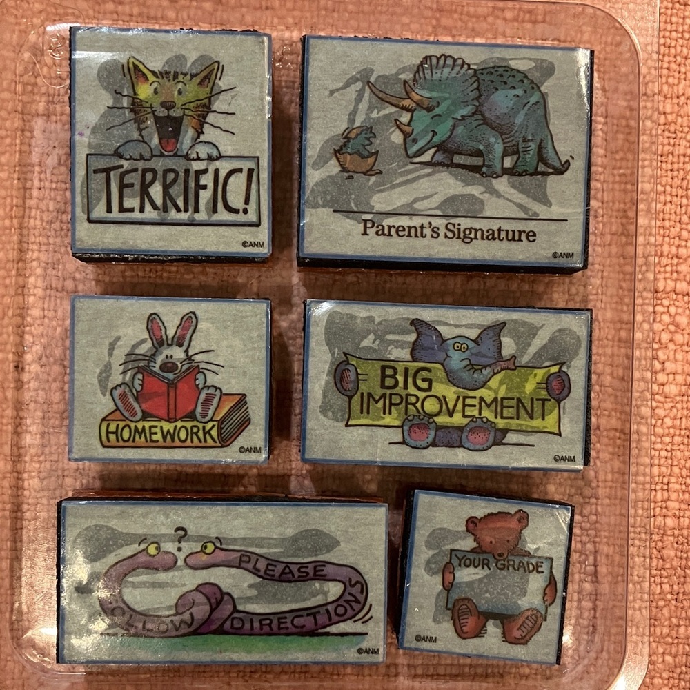 School teacher Stamps - set of 6 could be great for pretend play